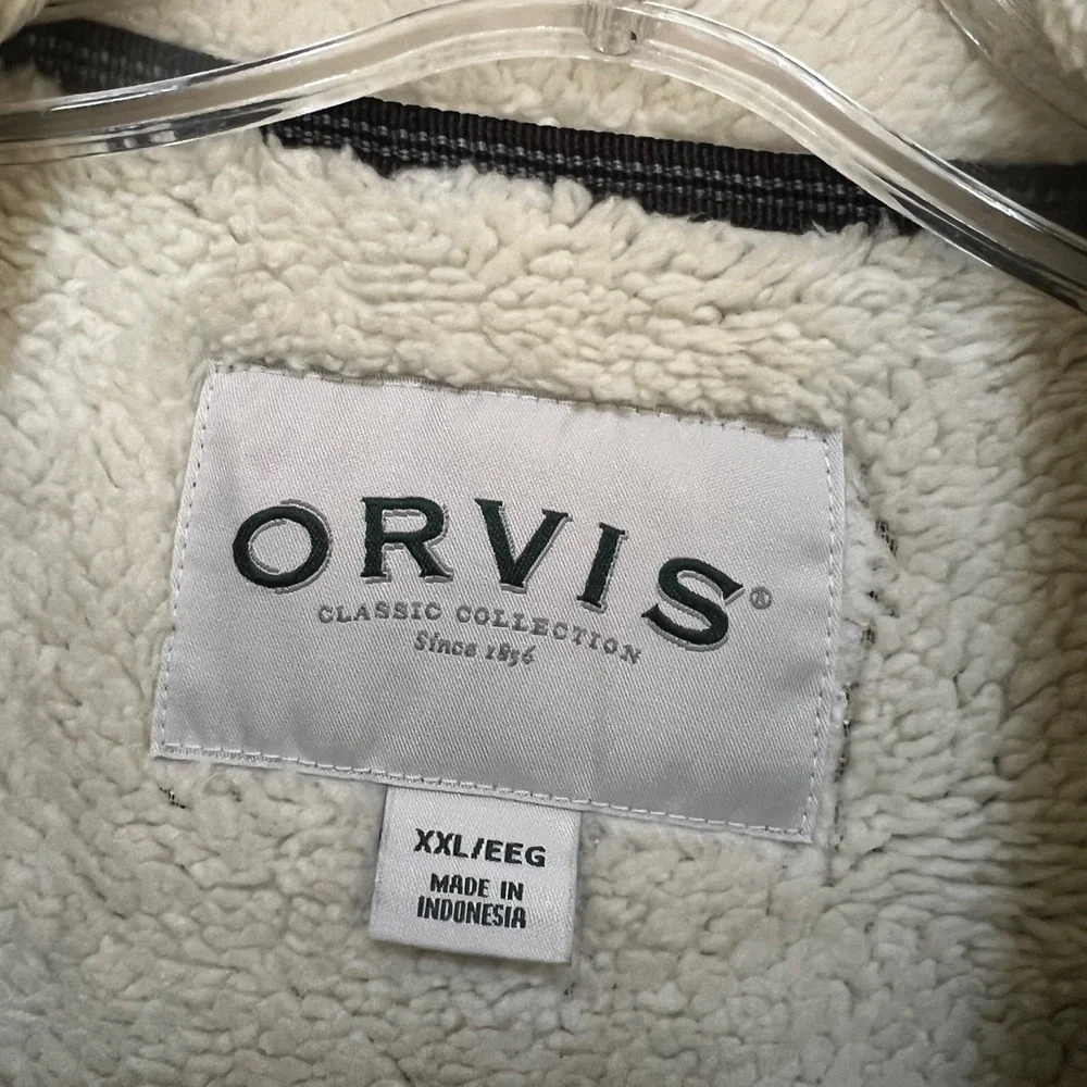 Orvis Men’s‎ Quarter Zip Sherpa Lined Pullover Sweater XXL